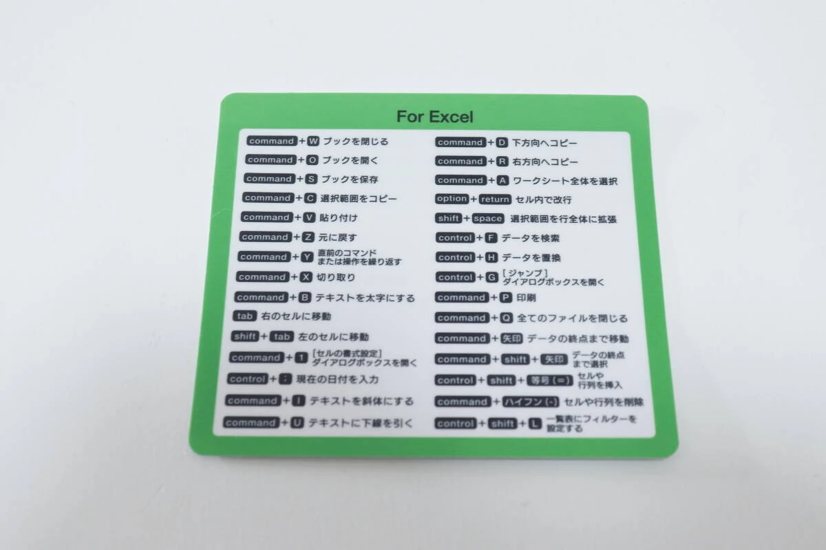 ダイソー ショートカットキーステッカー ダイソーのショートカットキーステッカーExcel用