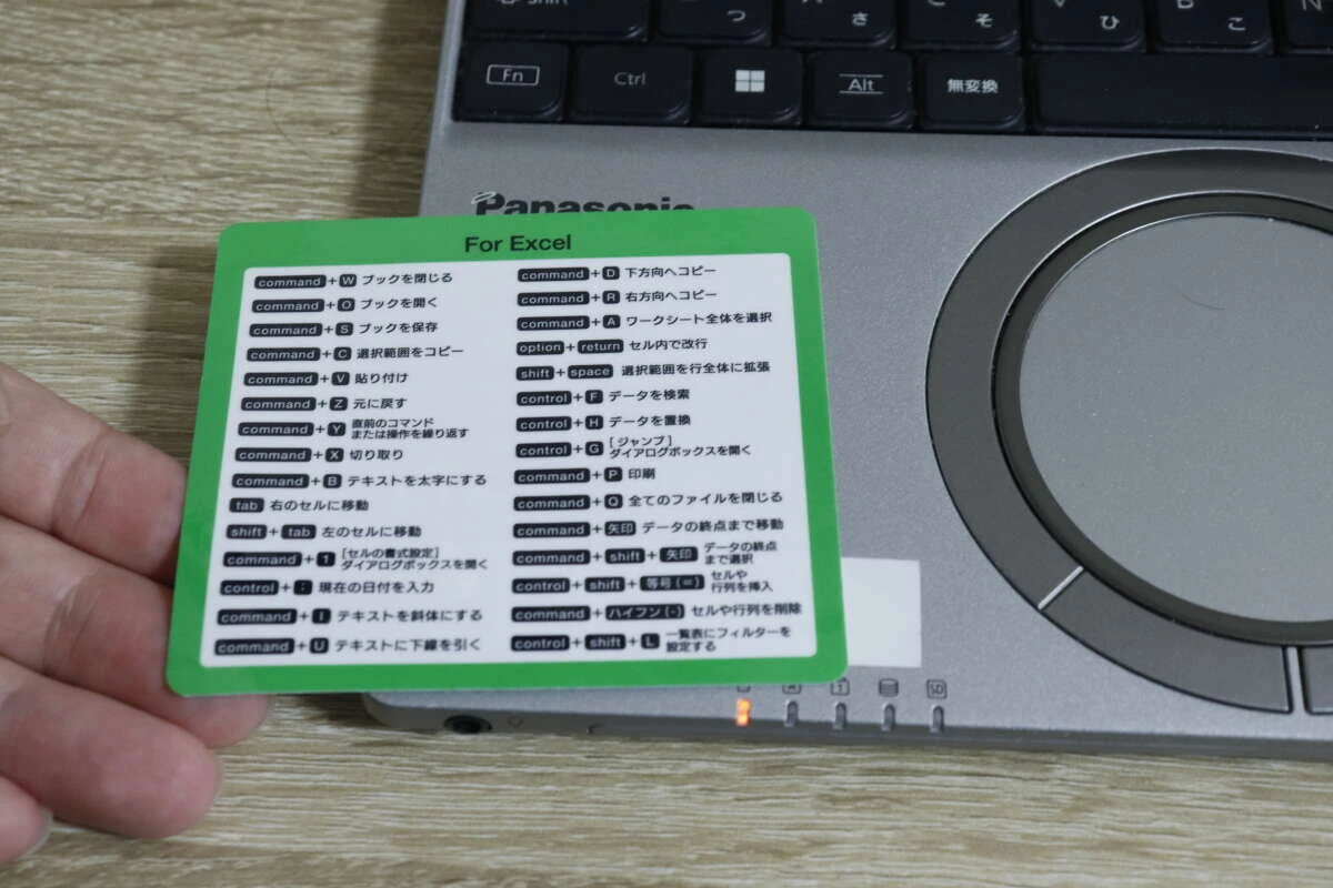 ダイソー ショートカットキーステッカー ダイソーのショートカットキーステッカーの使用例