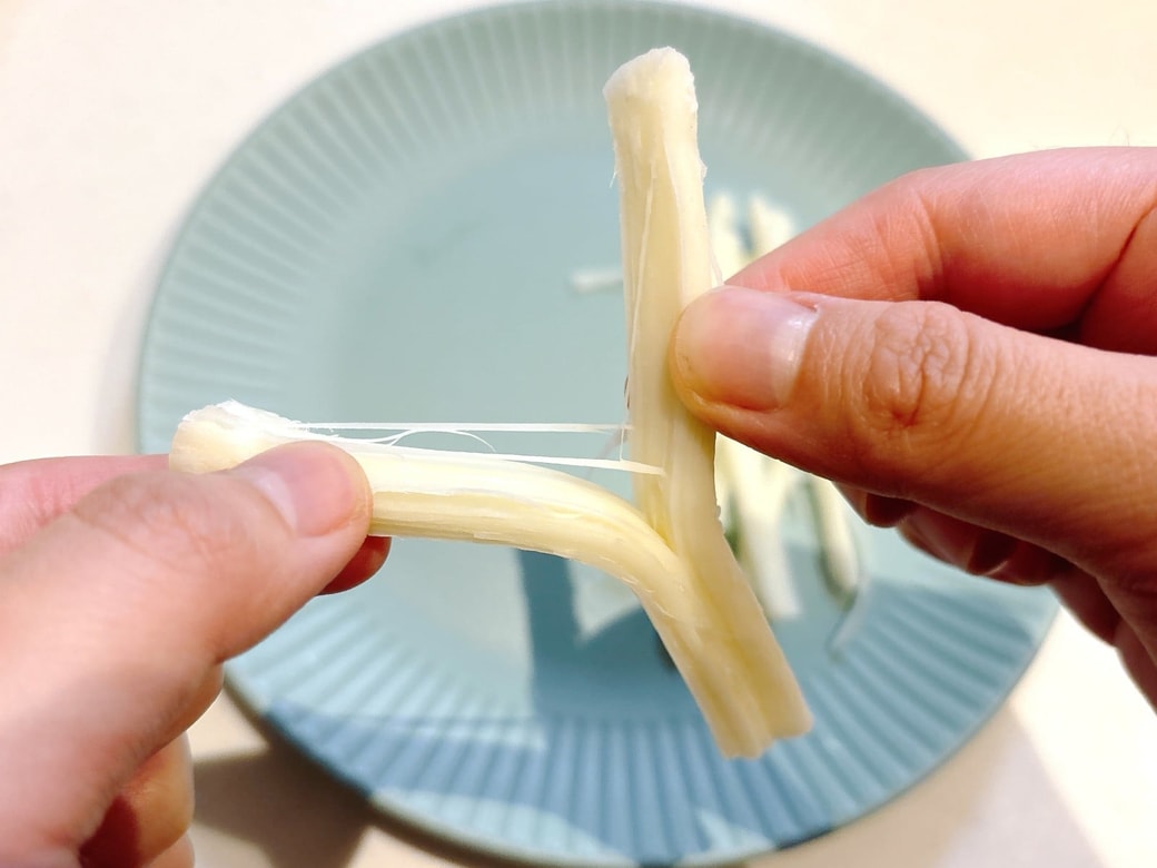 太めにさくとモキュモキュ感が楽しめる