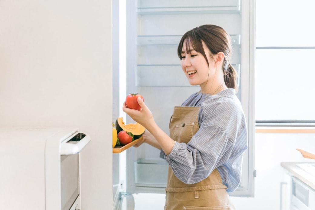 冷蔵庫の中をチェック